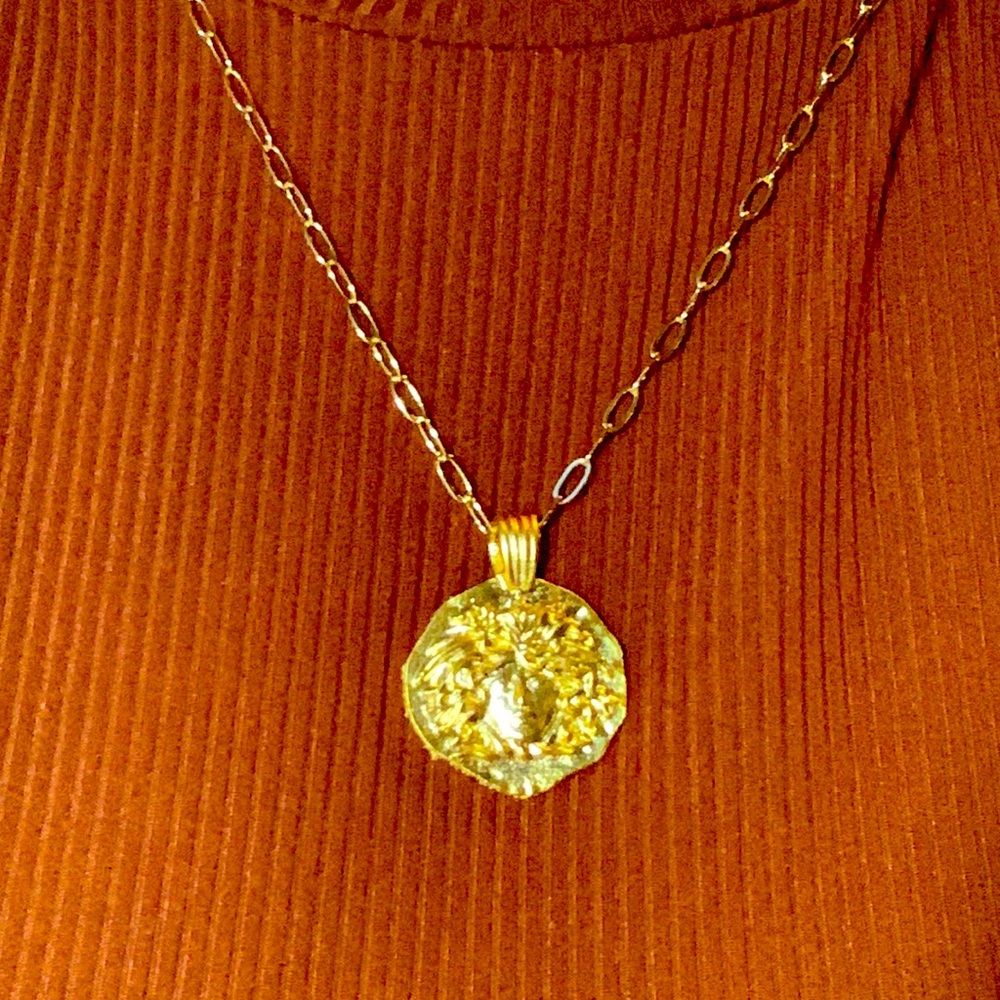 24k Gold Chain and Gold Medusa Pendant